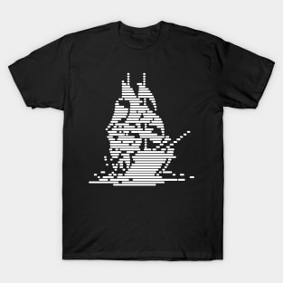 Sailing Ship Glitch T-Shirt